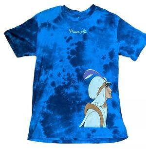 Disney Princess Prince Ali Aladdin Tee Shirt Women S Blue Tie Dye